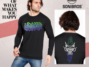 Sonibros front and back printed full sleeves sweatshirt.